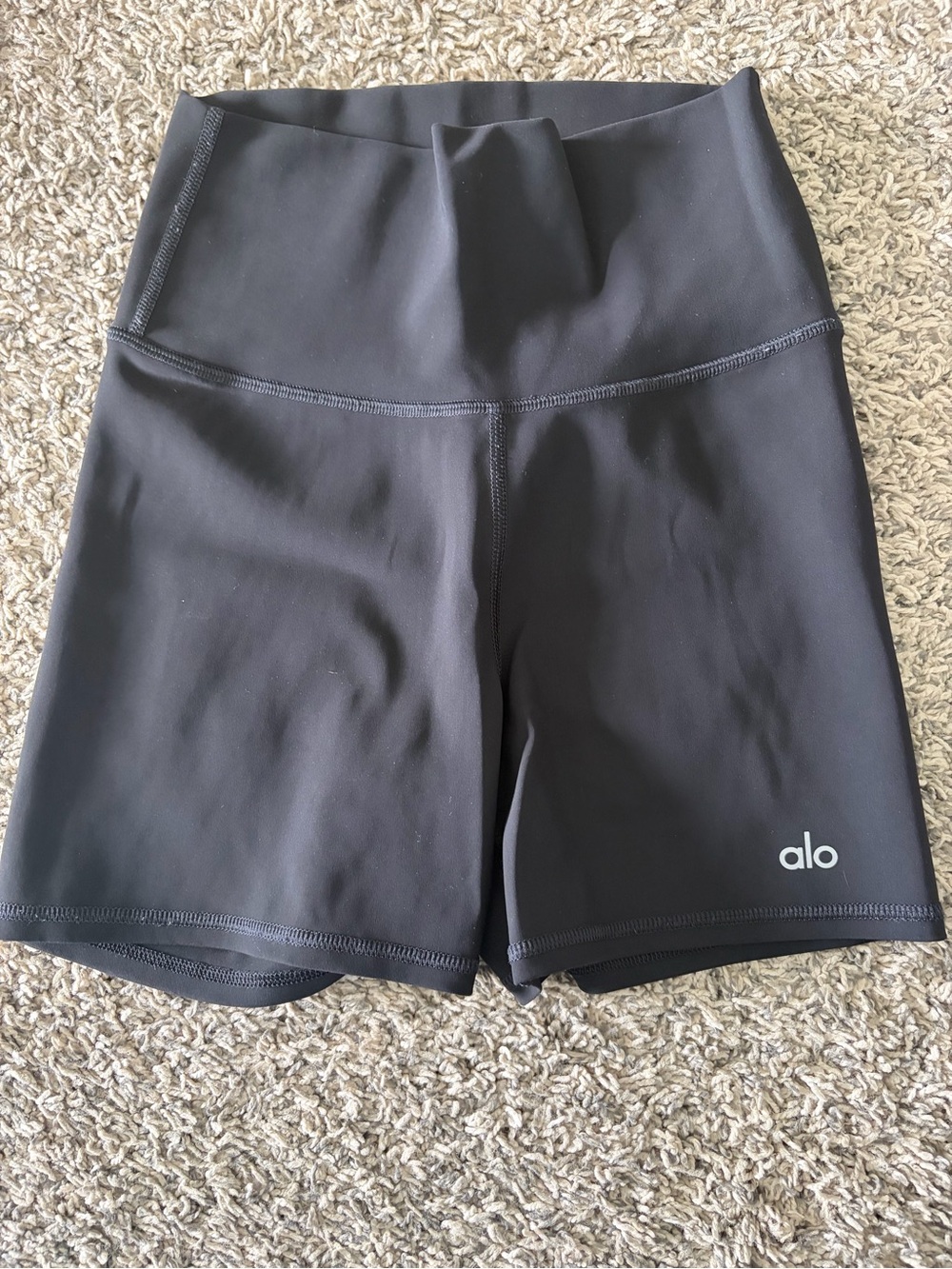 ALO Yoga Black High-Waist Athletic Shorts
